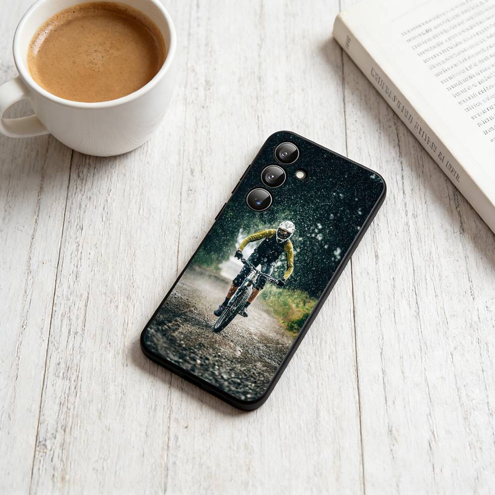 D-Downhill MTB Handyhülle Für Samsung Galaxy A73,A72,A71,A70,A53,A52,A51,Weiche Silikon Schwarze Hülle
