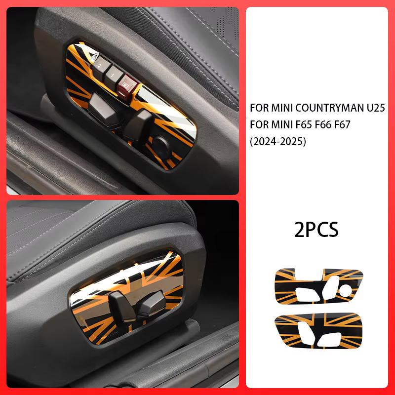 Car Seat Adjustment Button Panel Frame Trim Decoration Sticker Interior Accessories For Mini U25 Countryman Cooper S F65 F66 F67