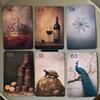 Carte Lenormand Silbernacht, 9*6cm 76 Pezzi Carte per Divinazione Stile Pittura a Olio Vintage Doppia Embossatura Dimensioni Portatili