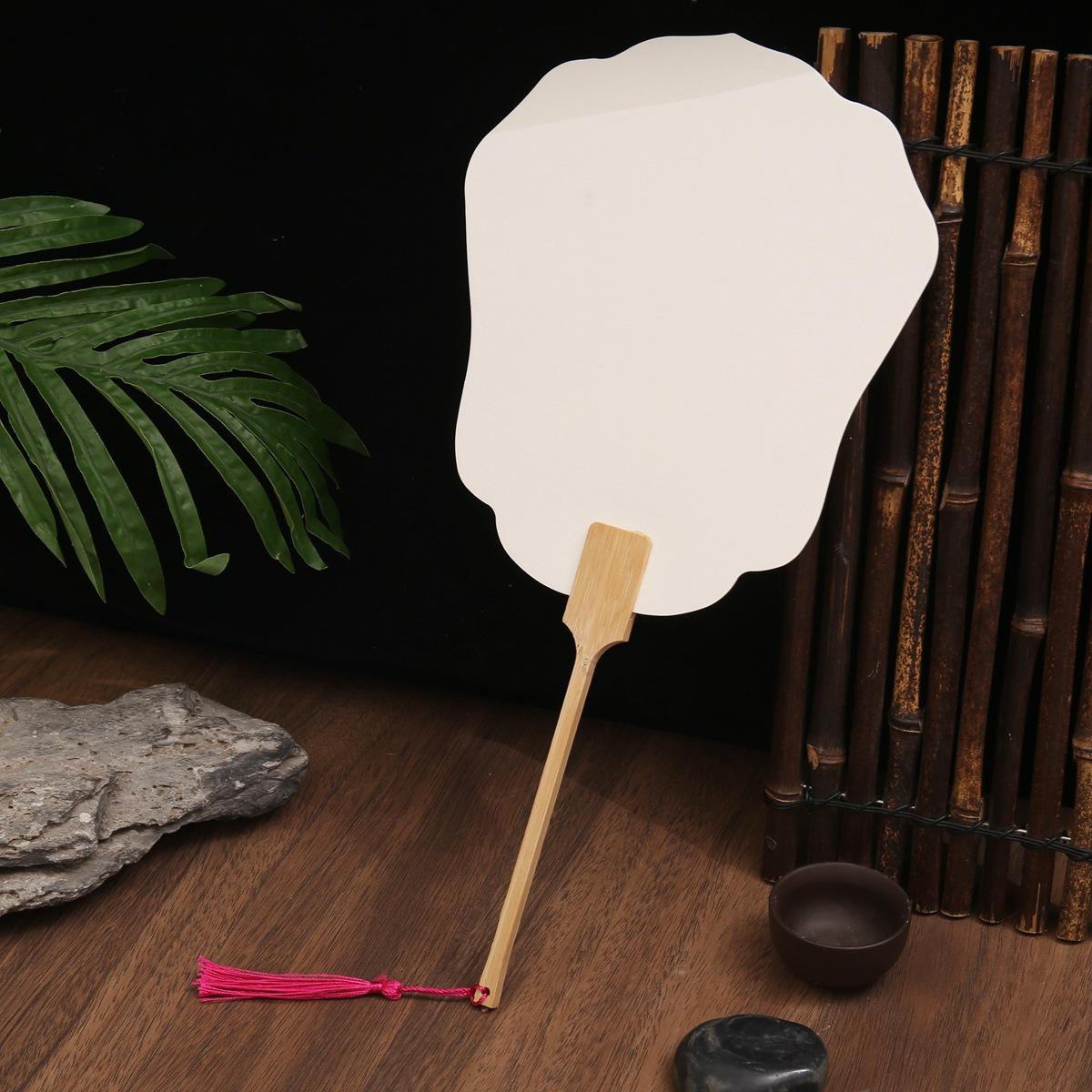 

Paint Fan with Lettering Diy Material Set Dedicated To Intangible Cultural Heritage Rice Paper Ink Painting Group Fan