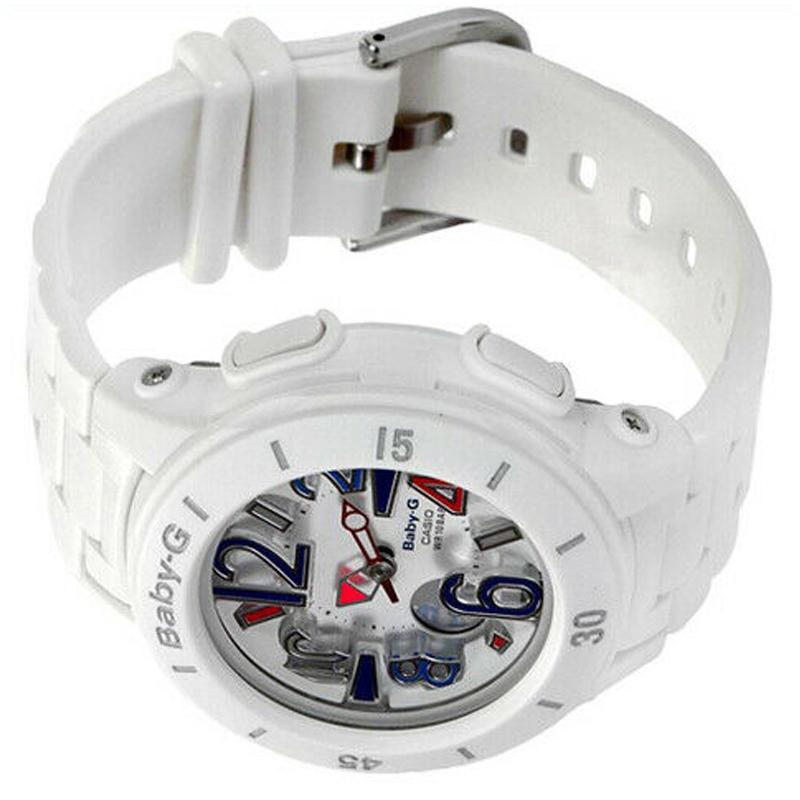 Casio CASIOBABY-G100 Meters Waterproof Quartz Movement Resin Strap Japanese and Korean Watch Women's Watch White Dial BGA-170-7B2