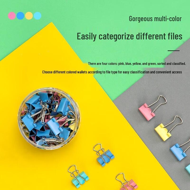 Miao Guagua Colored Binder Clips 19mm