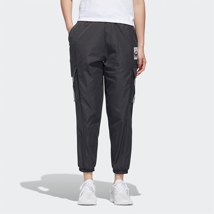 Adidas Neo Casual Cargo Joggers With Side Pockets Mothers Day Gift Women Bottoms Black GL6071