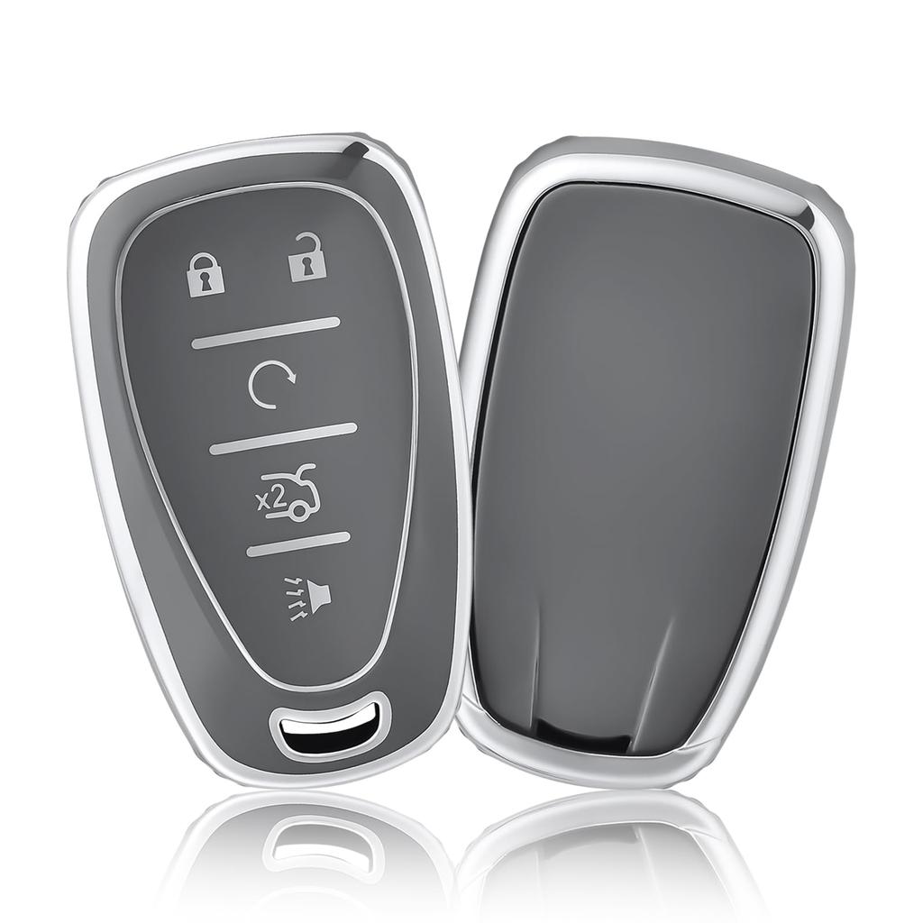 5 Buttons TPU Car Key Case Cover Fob For Chevrolet 2017-2019 Chevy Malibu Camaro Cruze Traverse Sonic Volt Bolt Equinox Protecto
