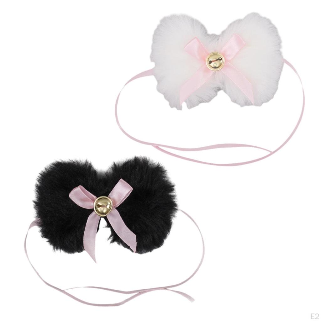 Bell Choker for Women, Lolita Neck Bow, Girls Sweet Lovely Party Accessories, Furry