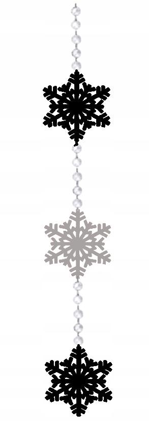 SNOWFLAKE Christmas Pendant OPENWORK Decoration CHRISTMAS Christmas Black