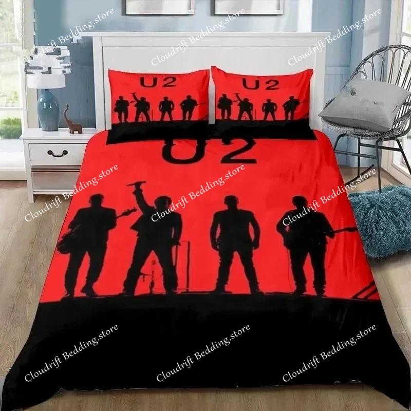 Rock U2 Band Bedding Set Quilt Cover Pillowcase Comforter king Queen Size Boys Adult Duvet Cover Bed Set