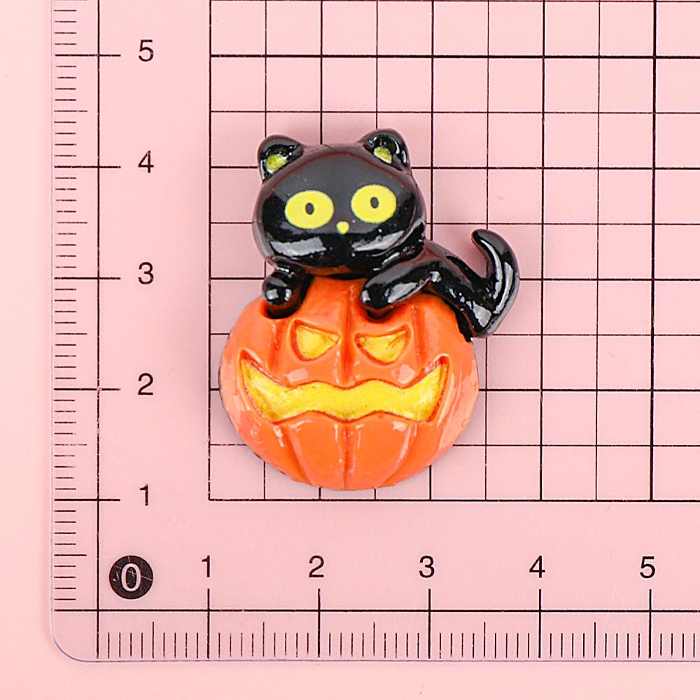 Handmade DIY Cartoon Pumpkin Lantern Hair Clip Resin Components