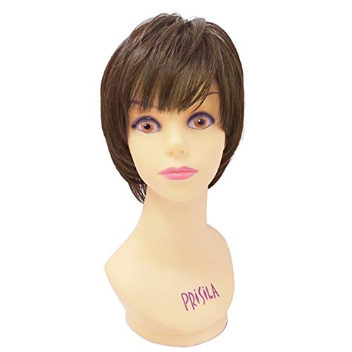 Priscilla Short Heat-Resistant Hat, Dark Brown