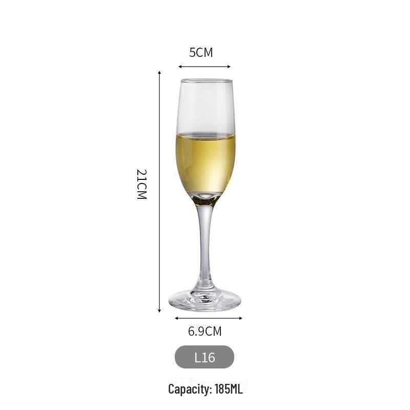 OLOEY European Style Crystal Glass Champagne Flutes (Set of 3)