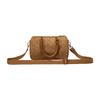 Jordan Monogramm Serie Schachbrett Kunstwildleder Eimer Boston Tasche Unisex Taschen Hellbraun JD2533091AD-001