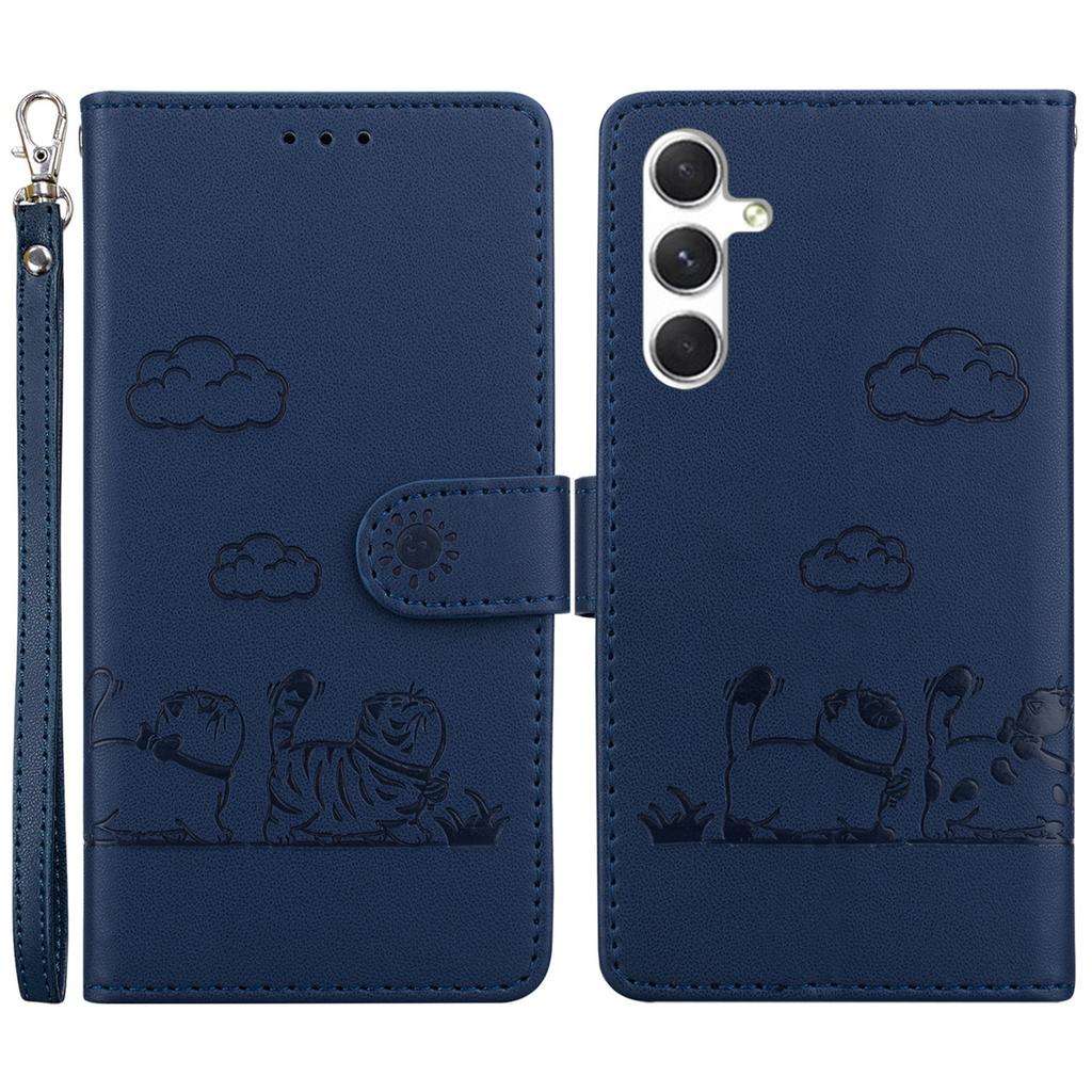 Dla Samsunga Galaxy S25+ Etui Blokujące RFID Wzór Kotka TPU+Skóra PU Pokrowiec na Telefon