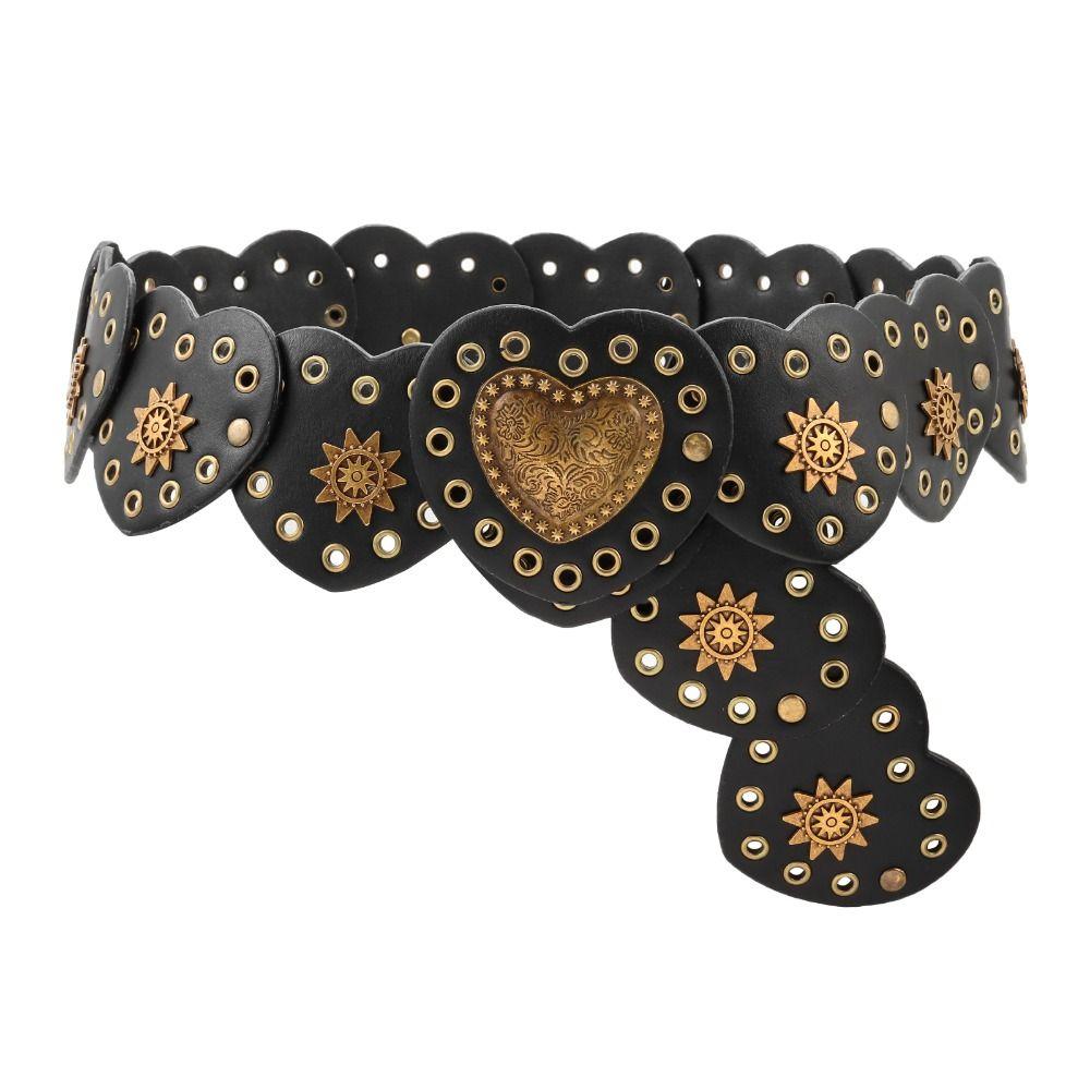 

Y2K полый ремень преувеличенный ковбойский широкий дисковый ремень Y2K полый дисковый ремень для женщин