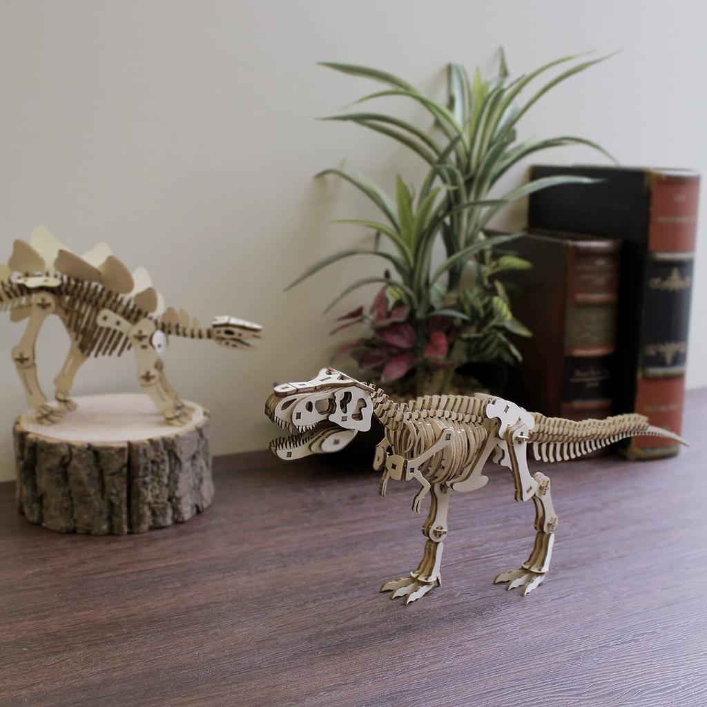 Tyrannosaurus Rex 3D Wooden Puzzle DIY Craft Kit for Kids and Adults Educational Toy for Boys and Girls 3D Artwork Also Makes a Great Gift for Adults