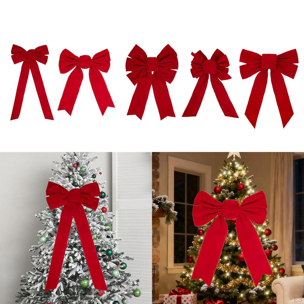 Weihnachtsschleife Dekorative Verzierung Rot Groß Deko für Party Innen Außen Feiertag