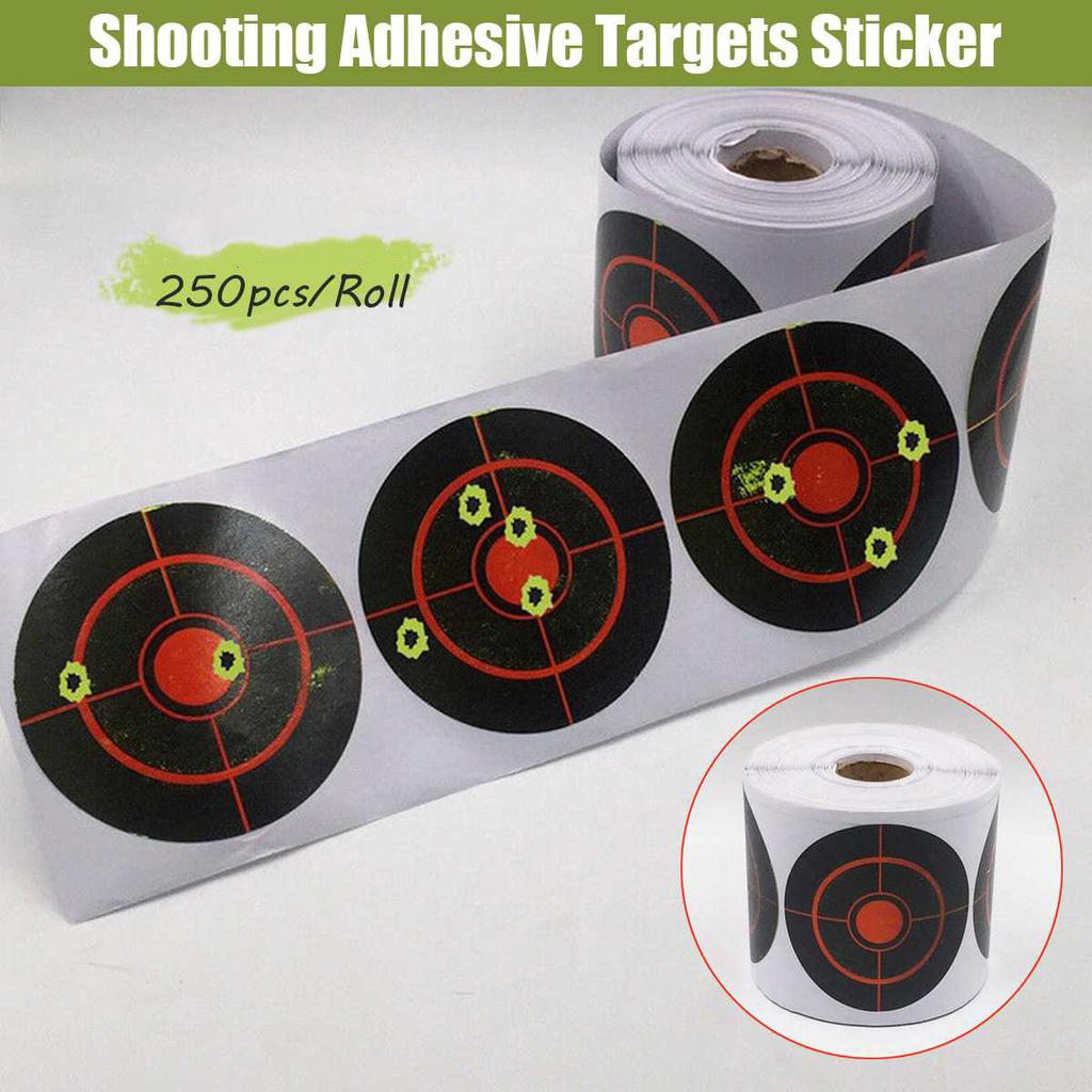 250pcs/roll Shooting Reaction Target Sticker Sticky Target Splash Archery Bow Shooting Practice