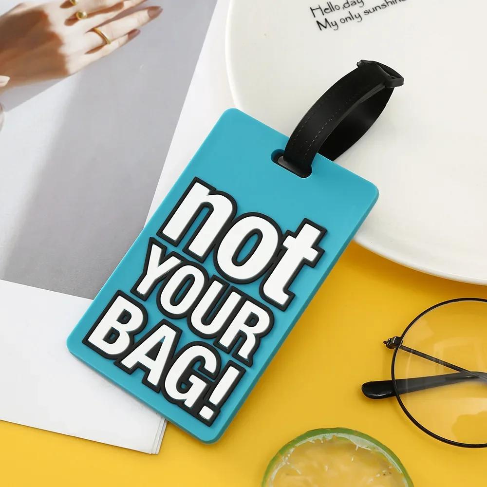 Mode Schattig Creatief Briefje Niet Jouw Tas Reisaccessoires Bagagelabels Koffer Cartoonstijl Siliconen Draagbaar Reisetiket