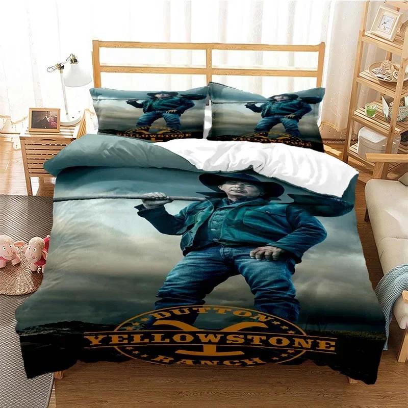 Yellowstone Fashion Digitaldruck Bettwäsche Set Bettbezug Steppdecke Bett Einzel Twin Full Queen Jugend Kinder Mädchen Jungen Geschenk