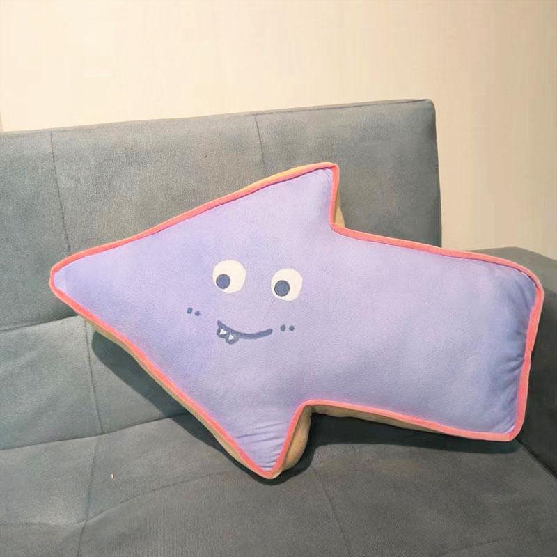 55CM Simulation Colour Expression Arrow Plush Pillow Creative Stuffed Toy Sign Soft Cushion Doll Kids Funny Gift Room Sofa Decor