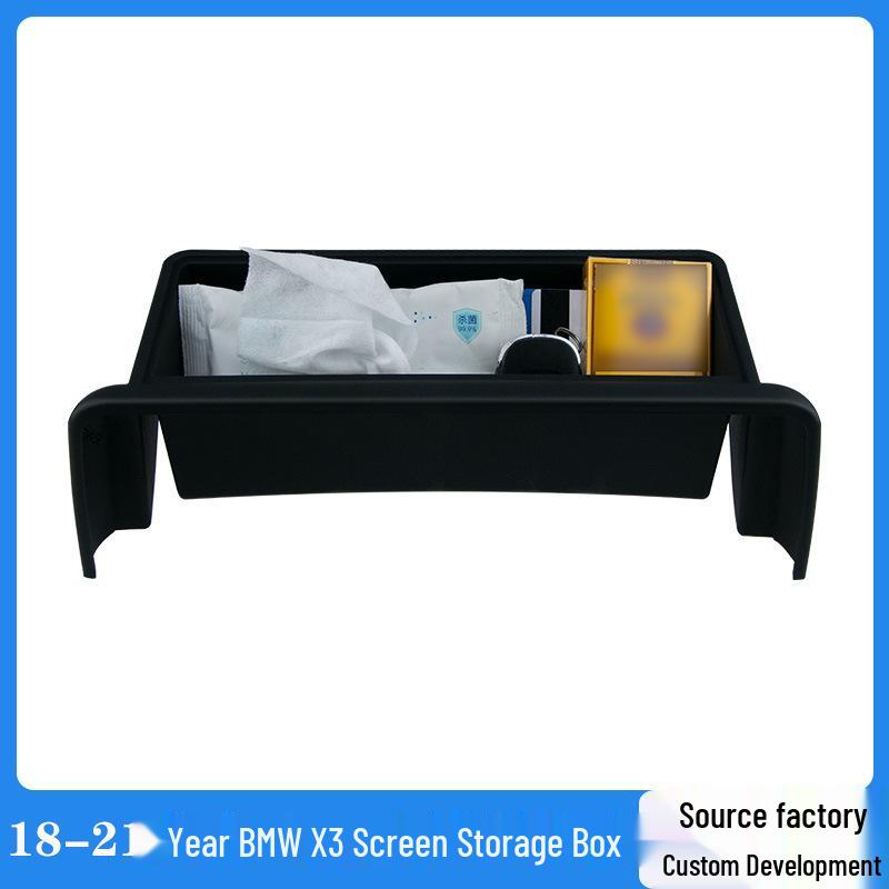 Enhanced Storage Box for BMW X3/X4 (2018-2021) - Fits Behind Instrument Panel & Center Console Screen