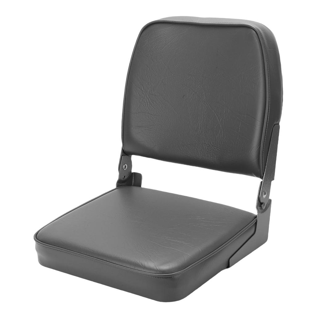 Folding Boat Seat with Backrest, Thick Foam Padding, Heavy Duty Marine Grade Aluminum Hinge, Lightweight Foldable Chair for Bass Canoe Pontoon Boats