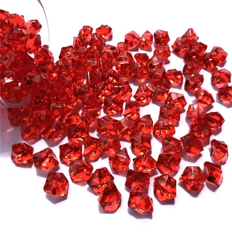 

Акриловый камень Практичное качество Горячий лед Камни Пластик красный