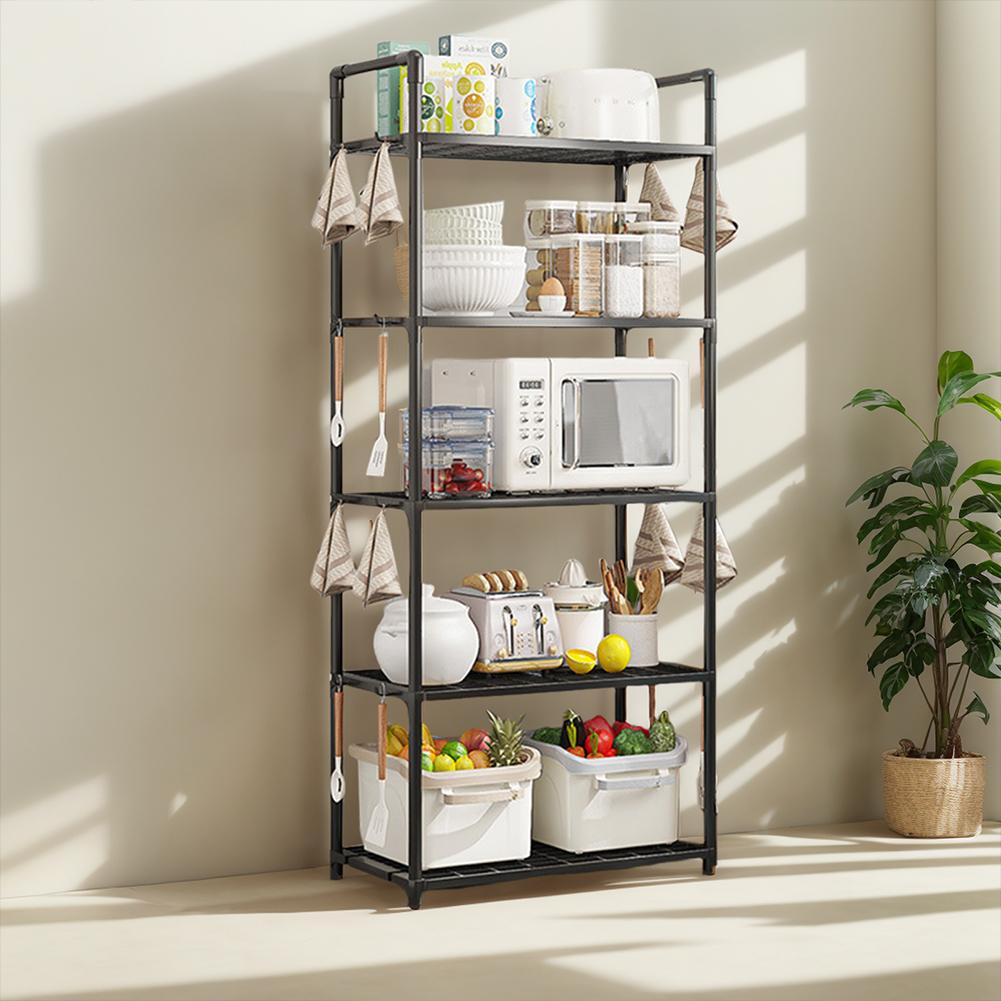5 Tier Storage Shelves Heavy Duty Storage Rack 66 Lbs Capacity Storage Shelf for Kitchen Pantry Closet Bathroom Laundry Garage