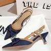 Fashion Women Sandals 2025 Summer Comfortable High Heels Trend Pointed Toe Sandals for Women Fashion Singbacks Shoes Dancing Party Pumps