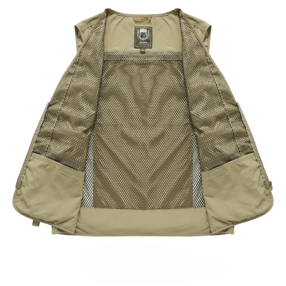 Four Season Outdoor Workwear Vest Men's Multi Pocket Camisole Thin Fishing Photography Versatile Vest Jacket