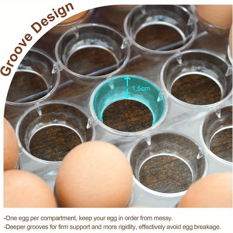 2 Layer Stackable Egg Storage Container Clear Drawer Type Refrigerator Egg Holder with Capacity 60 Eggs Organizer