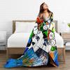 Weiche Warme Decke Kinder Dekorativ Cartoon Niedlich Kritzel-Überwurf Decke Flanell-Bettüberwurf Für Sofa Stuhl Lustige Sofa-Bett-Abdeckung