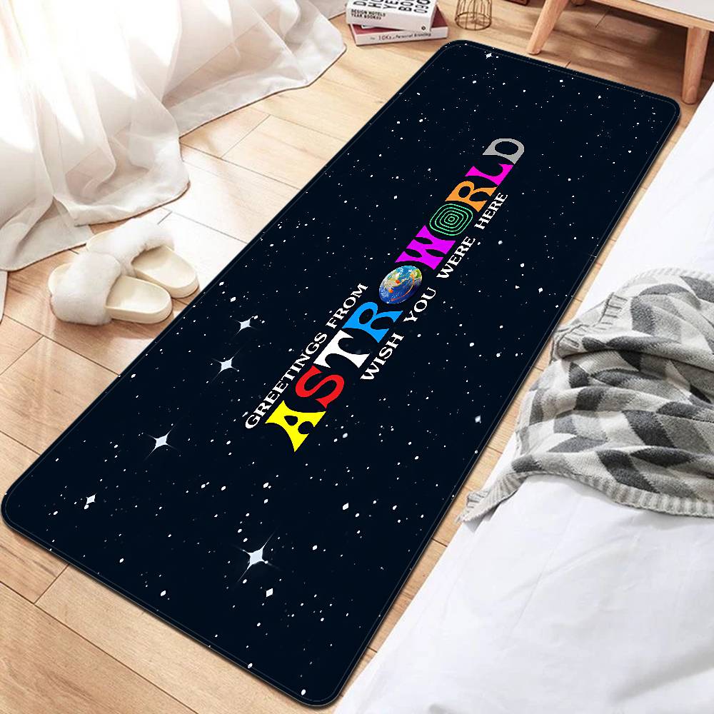 

T-Travis S-Scott A-Astroworld Floor Carpet Kids Room Bedroom Decoration Balcony Anti-Slip Doormat Living Room Hotel Decor Mat 50x80cm