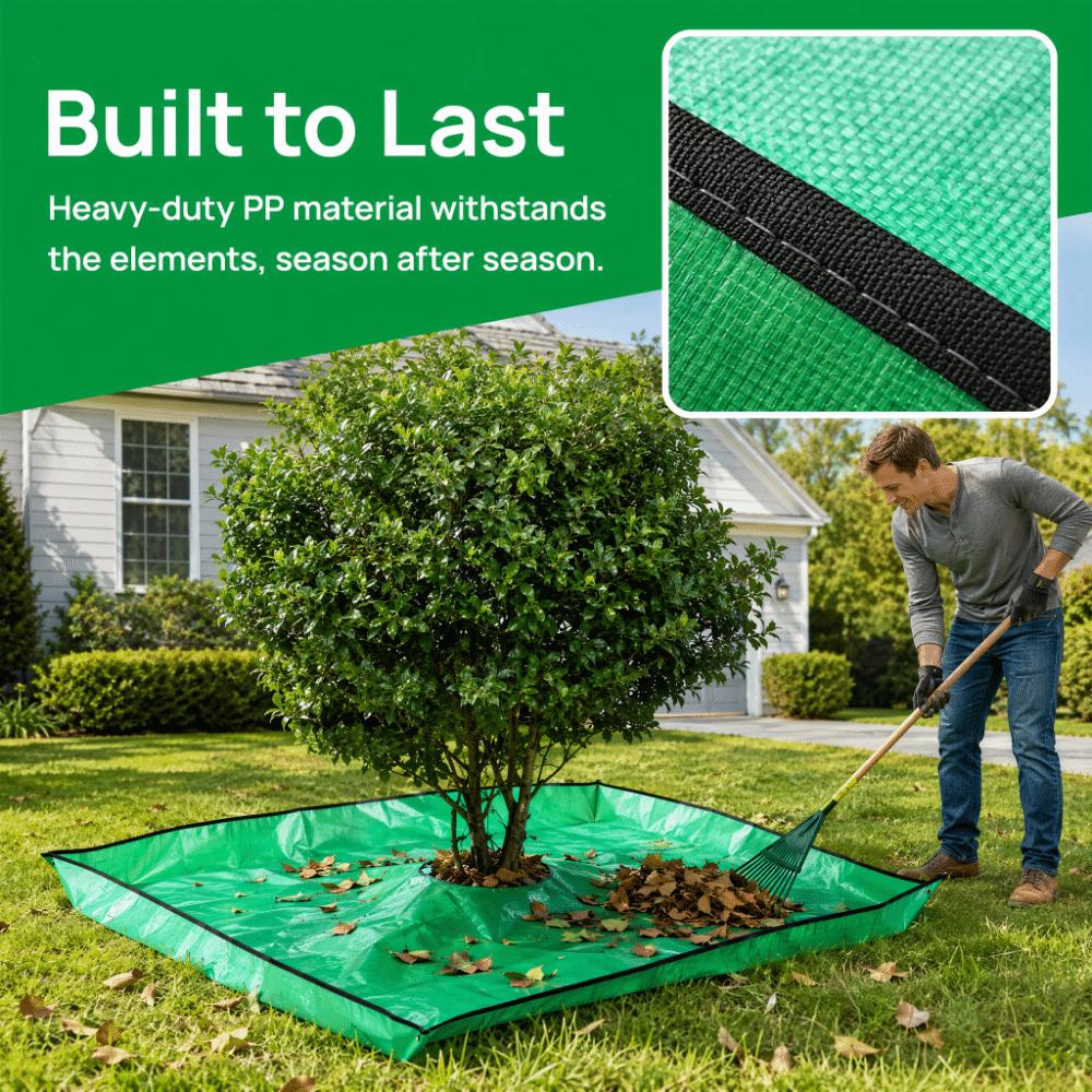 1m 3.28ft Fallen Leaves Collection Four Corner Buttons Shrub Base Mulch Mat Outdoor Use