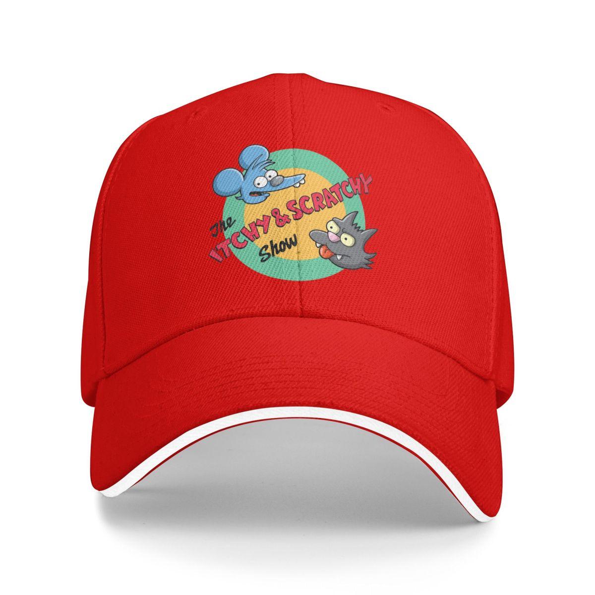 Unisex Baseball Hats The Itchy And Scratchy Show Cartoon Animation Streetwear Sports Baseball Caps Hip Hop Cap Casquette Hats One Size