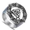 2026 European and American Rings, Personalized Fashion Retro Triangle Men's Titanium Steel Rings, Accessories