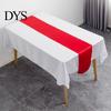 Table Decor Runner Long Rectangle Smooth Fabric Machine Washable Solid Color Party Wedding Banquet Supplies