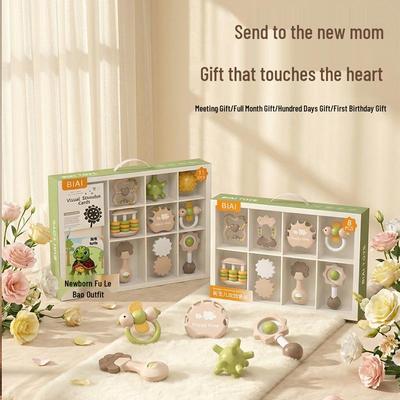 Infant Teether Rattle: Soothing & Educational Gift for Babies 0-3 Years