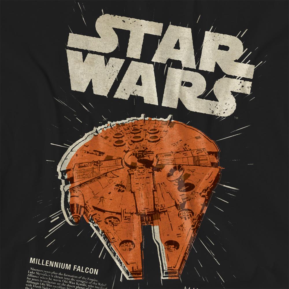 Star Wars Womens/Ladies Millenium Falcon Retro T-Shirt