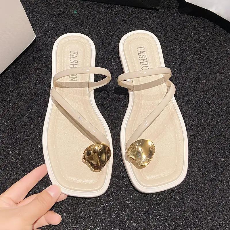 Fashion Outside Black Slides New Fashion Woman Slippers High Quality H Sandal Korea Style Sandals Vip On Offer Non Slip Shoes for Women