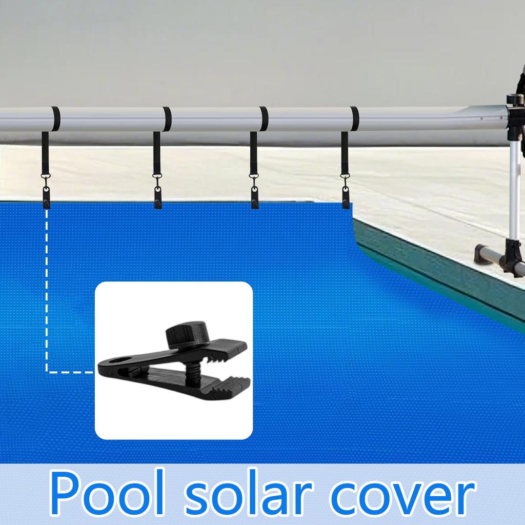 Pool Solar Cover Scroll Accessory Kit, Ground Pool Solar Cover Strap And Clip