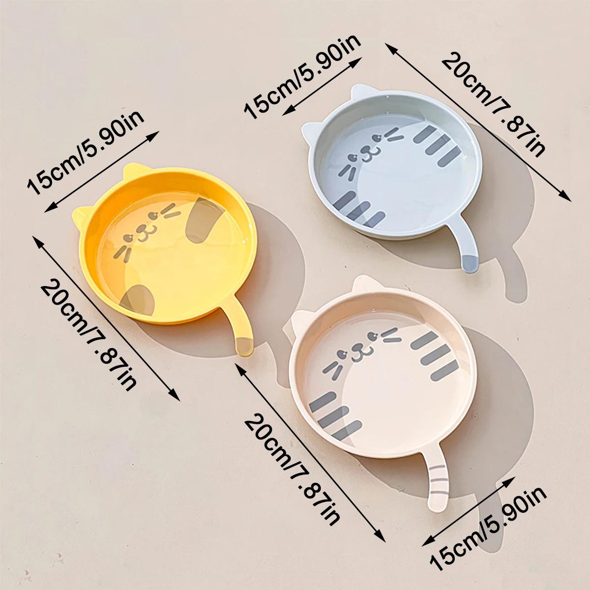 

Милый кошачий узор Пластиковая десертная тарелка для закусок Многоразовая тарелка для косточек Микроволновая печь и посудомоечная машина Безопасная Кухонная посуда