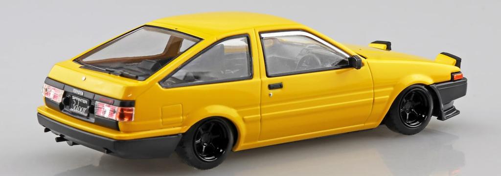 Aoshima Bunka Kyozaisha Raku Plastikový Snap Kit Toyota Sprinter Trueno Custom Žlutý Plastový Model 1/32 č.11CU-YW Barevně kódovaný (Auto)