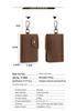 Retro Crazy Horse Leather Key Holder - Men's Genuine Leather Waist Pouch, Access Card Key Cover, Home Key Storage Bag.