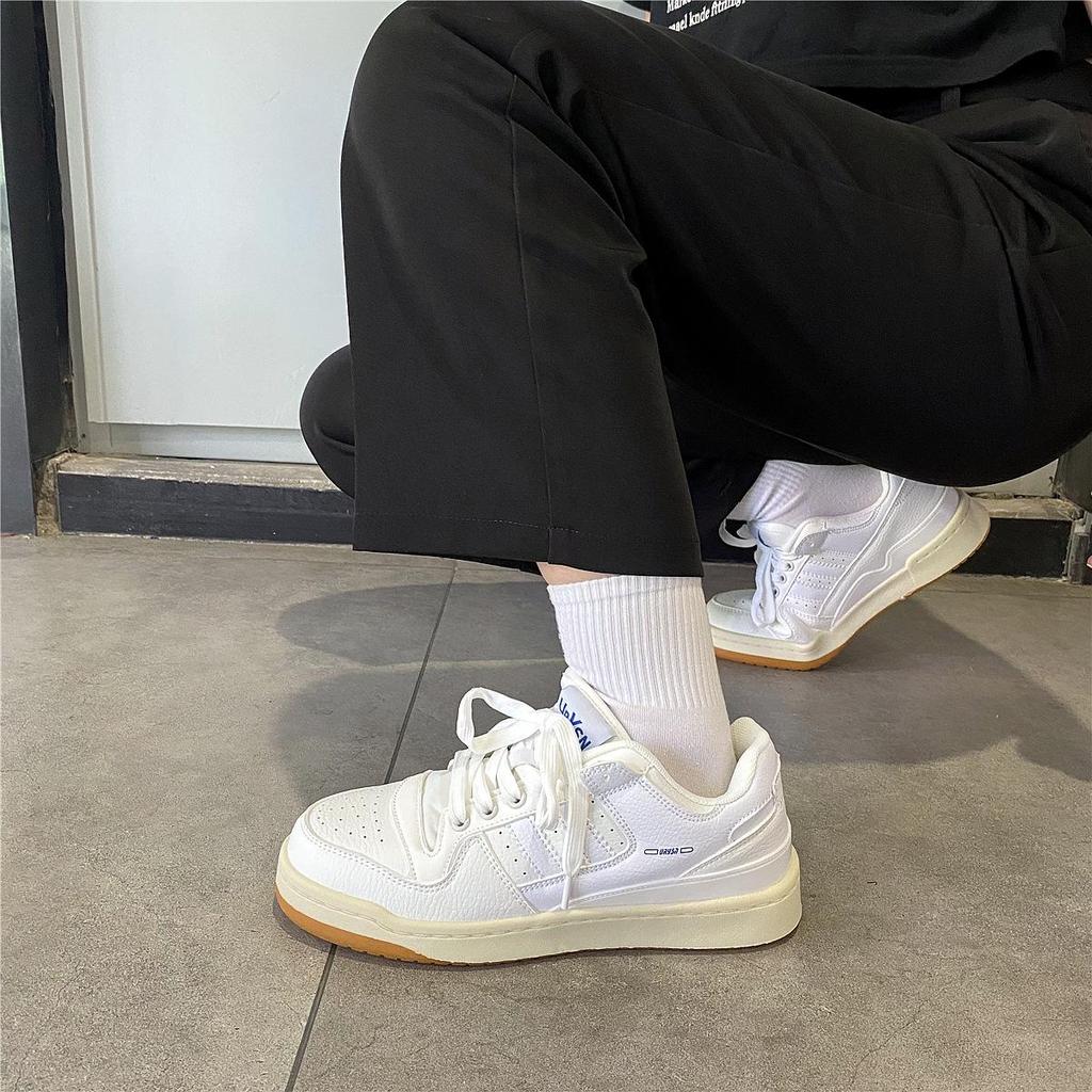 2025 Hong Kong Style Lace-Up Canvas Shoes: Versatile Casual White Sneakers for Men and Women, Super Hot Autumn Collection