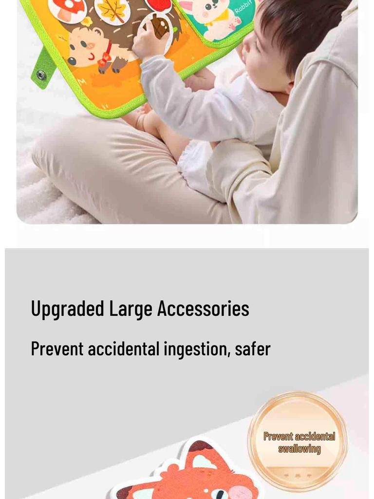 Tearable Cloth Book: Quiet Velcro Toy for 6-Month-Olds - Early Education Teething Book for Babies 0-3 Years