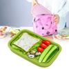 Student Silicone Lunch Box Silicone Collapsible Lunch Box Food Storage Container Set(800ml)