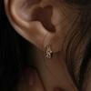 14k Mix X One Touch Earrings (1pair)