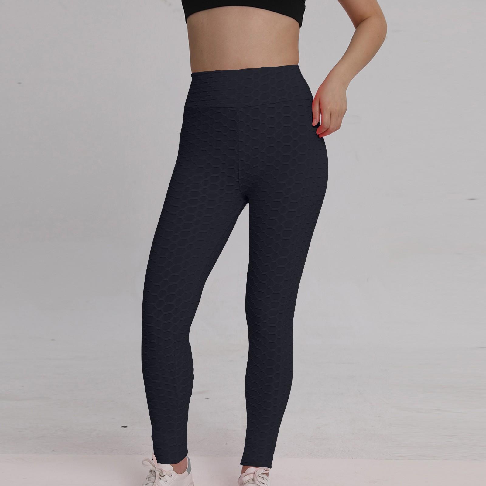 

Женские сексуальные длинные брюки, йога, фитнес, персиковые бедра, спортивные леггинсы с карманами L чёрный