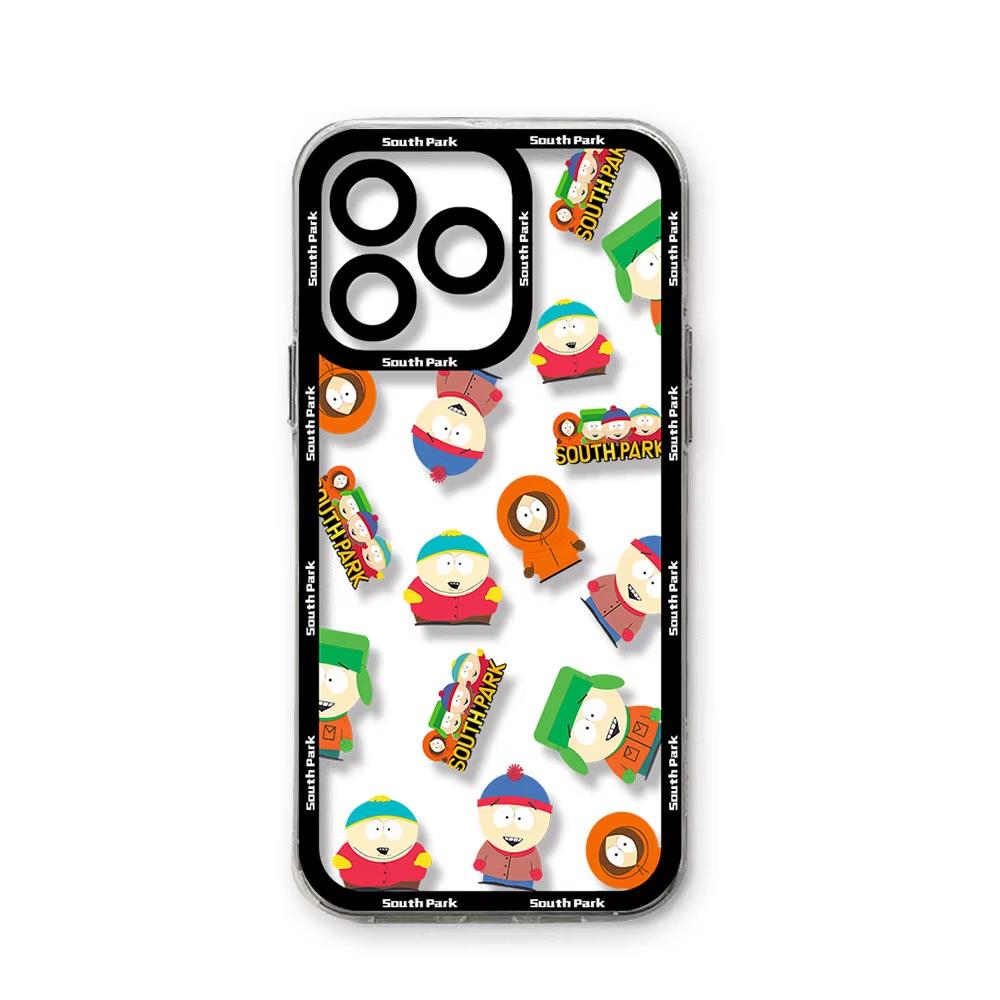 Divertente Custodia per Telefono Carina S-South-Park Per iPhone 17 Air 16 e 15 14 13 12 11 Pro Max Plus Mini SE Trasparente Morbida Cover Posteriore in TPU