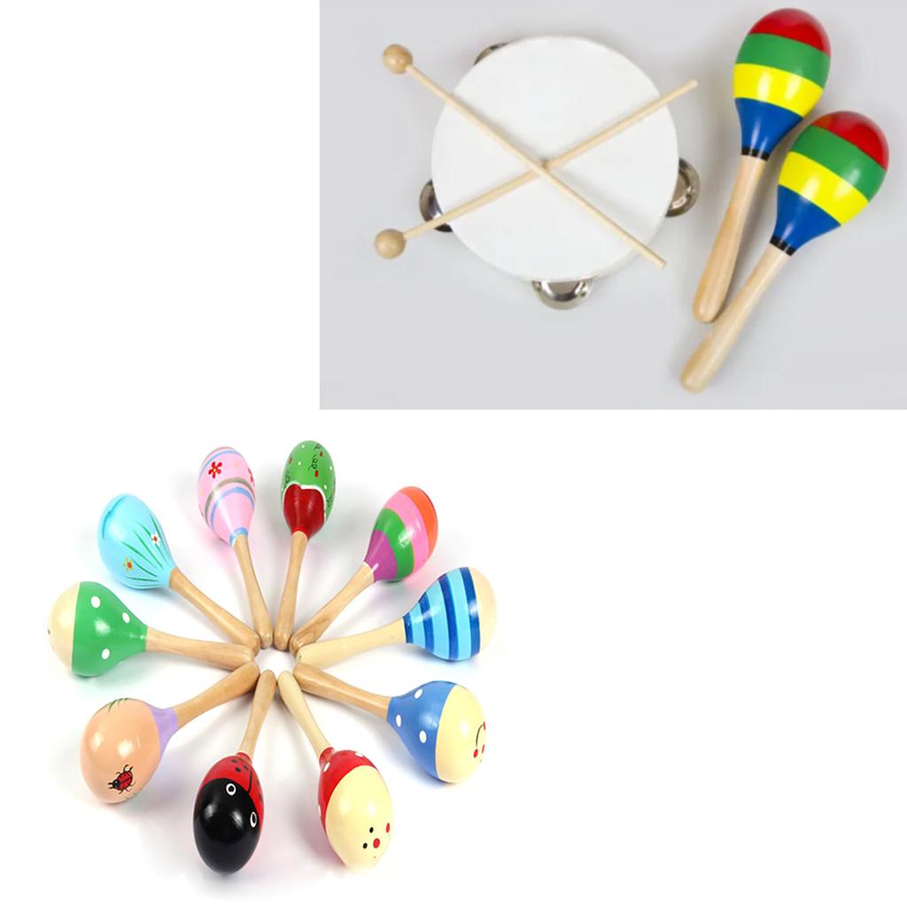 Maraca Toy Hand Percussion Rattle Music Education Kindergarten Rumba Shaker Sand Hammer for Kids